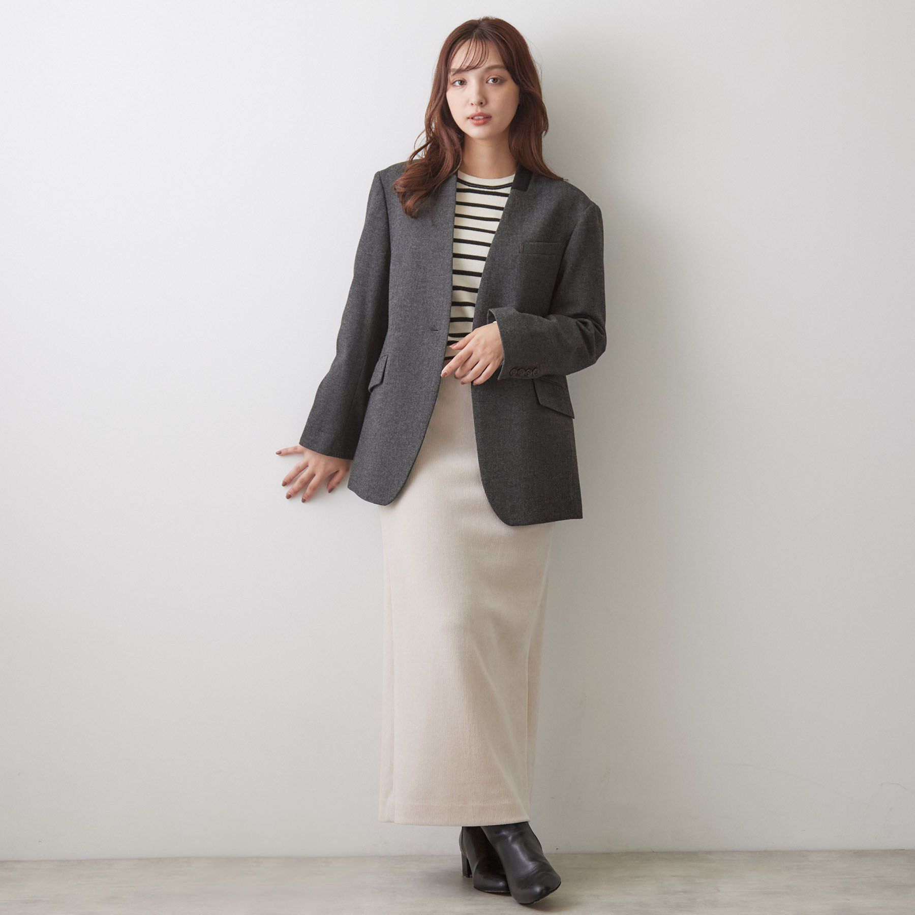 DRESSTERIOR「ハンティング ノーカラージャケット」|ノーカラージャケット|