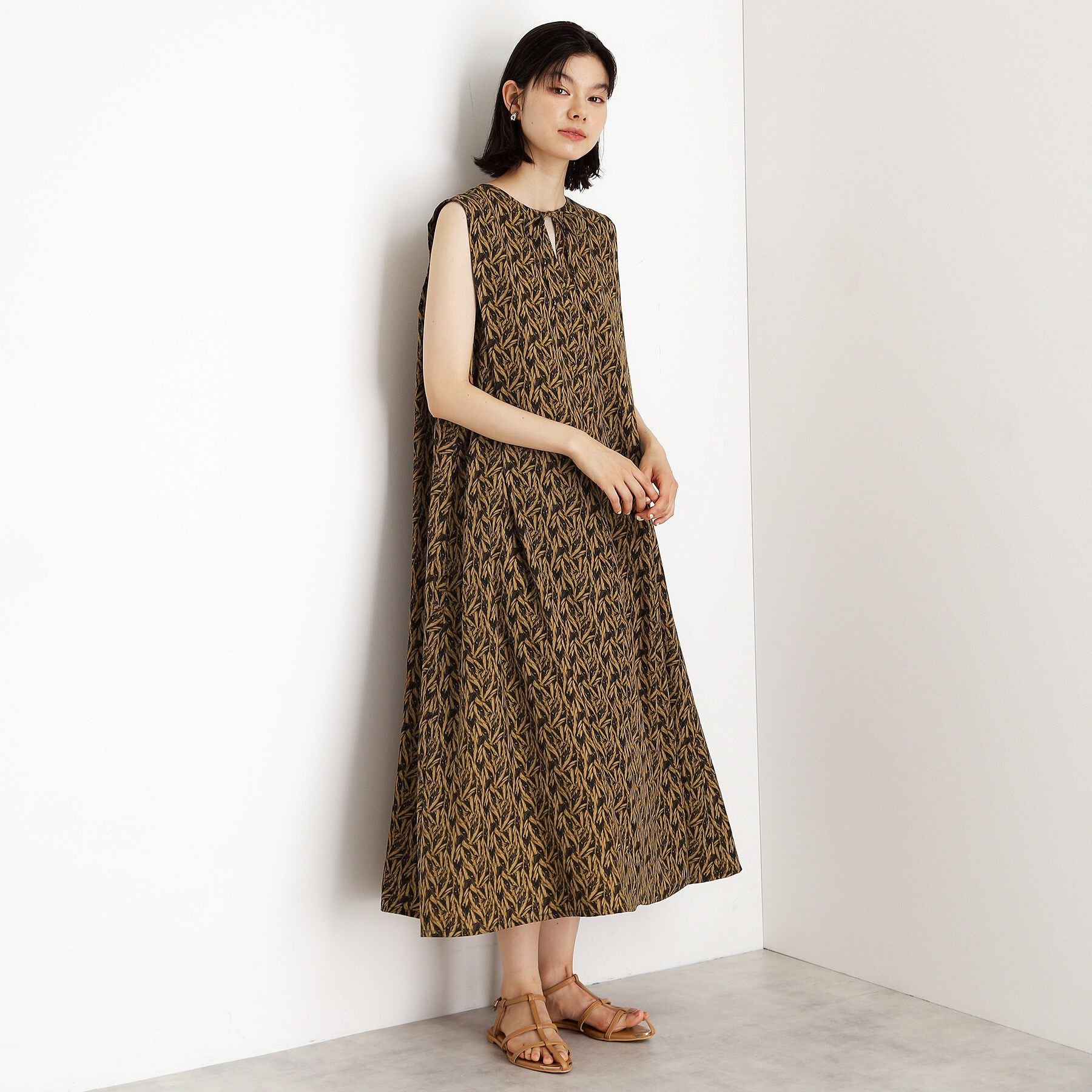 THE SHOP TK「ショルダータックワンピース【洗える】」|ワンピース|イエロー(132)