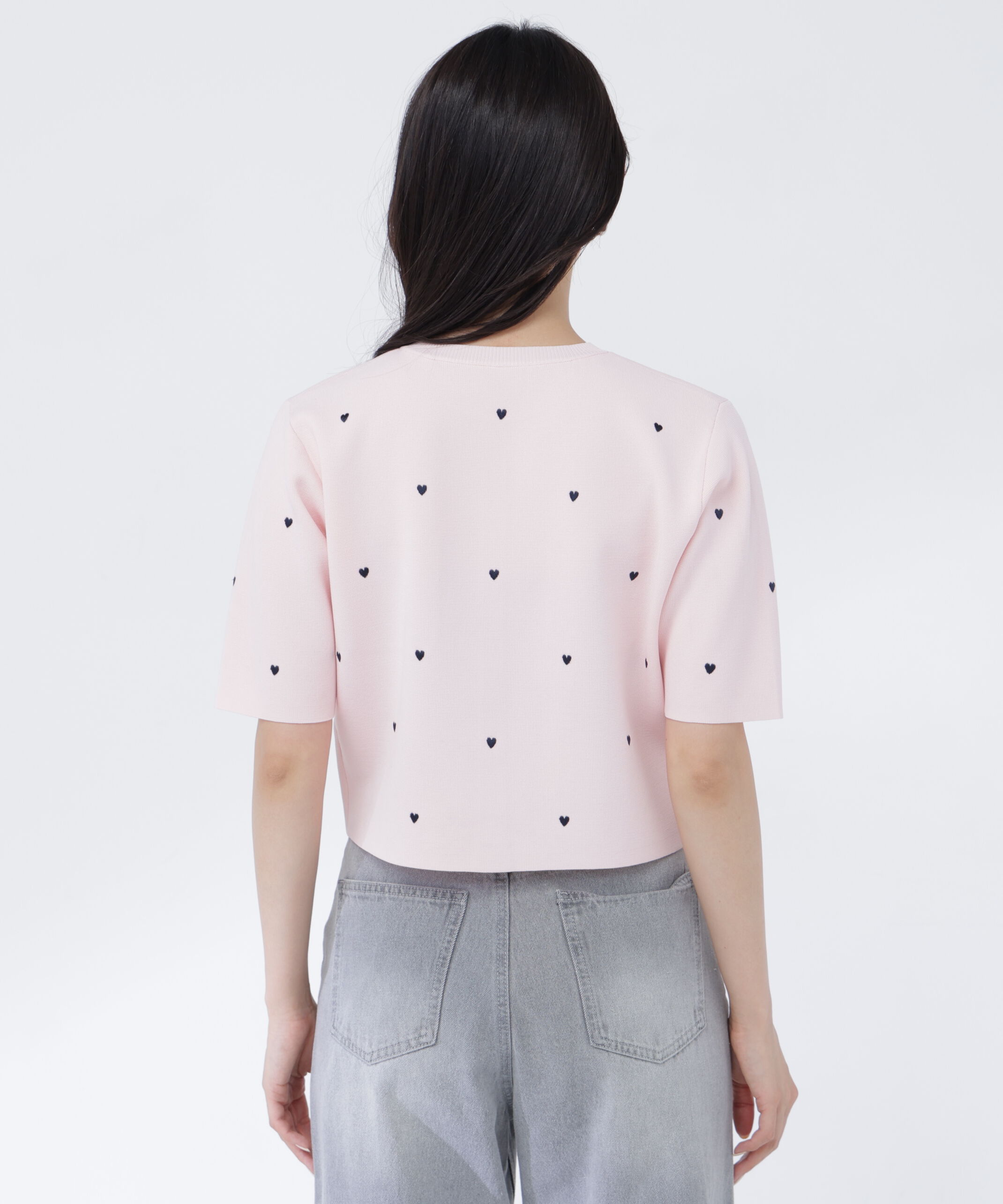  「ハート刺繍ニットジャケット」|ニット・セーター|