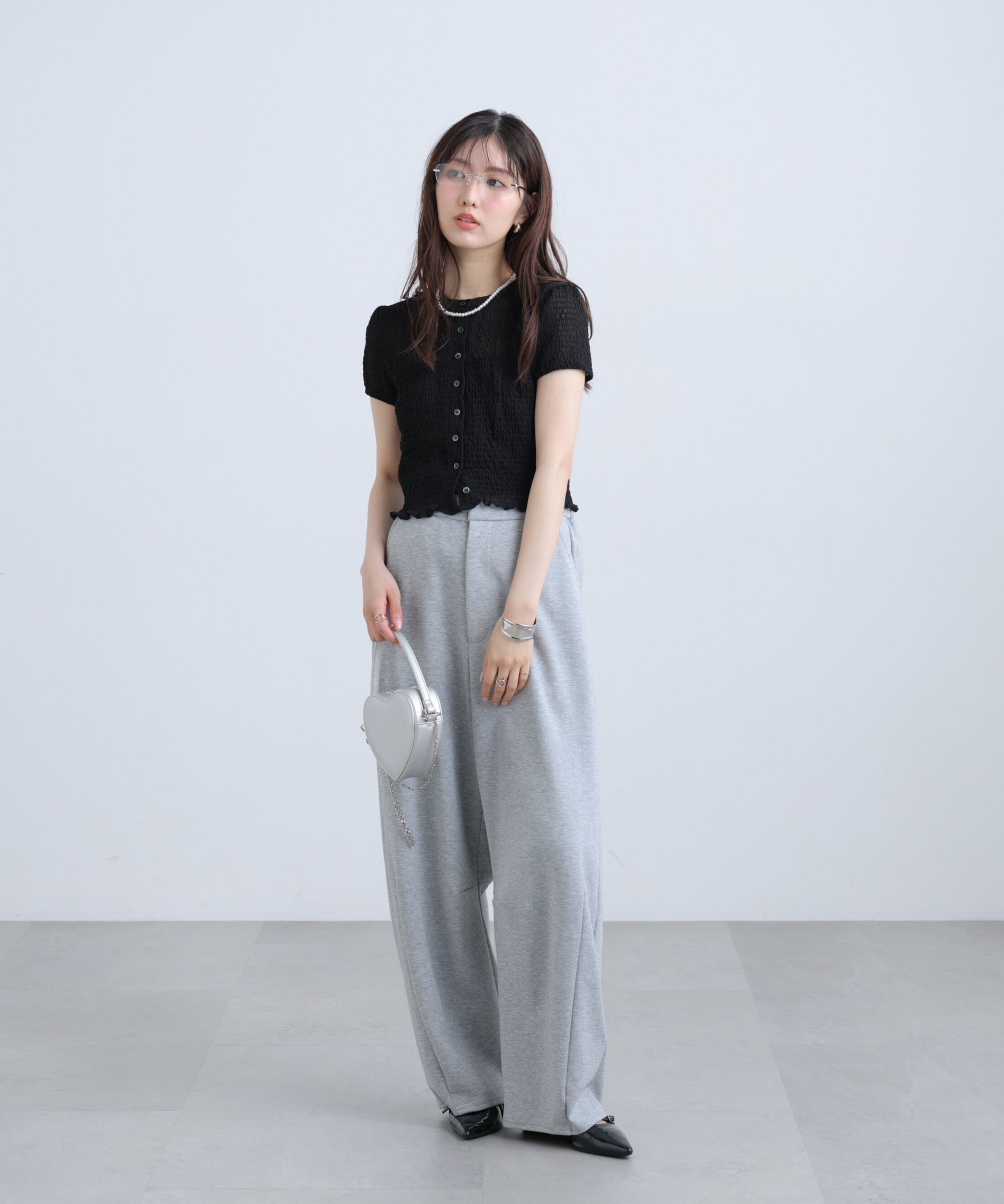 「＜MFM＞シャーリング半袖カーディガン」|シャツ・ブラウス|