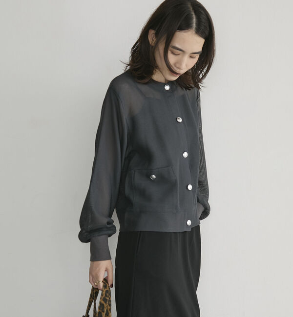 Doux archives「メッシュメタルボタンカーディガン」|その他|