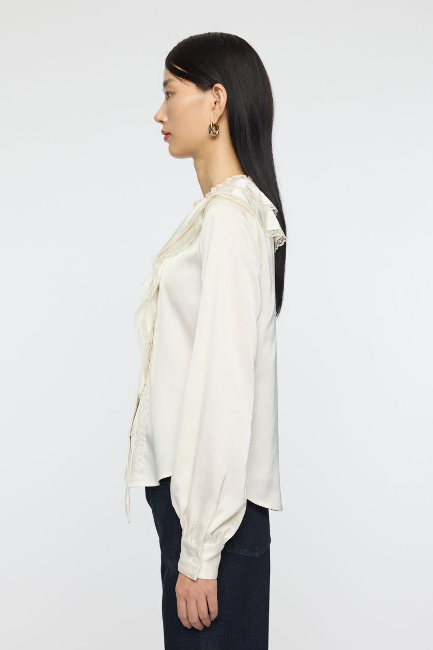MOUSSY「DRAPE COLLAR ブラウス」|シャツ・ブラウス|
