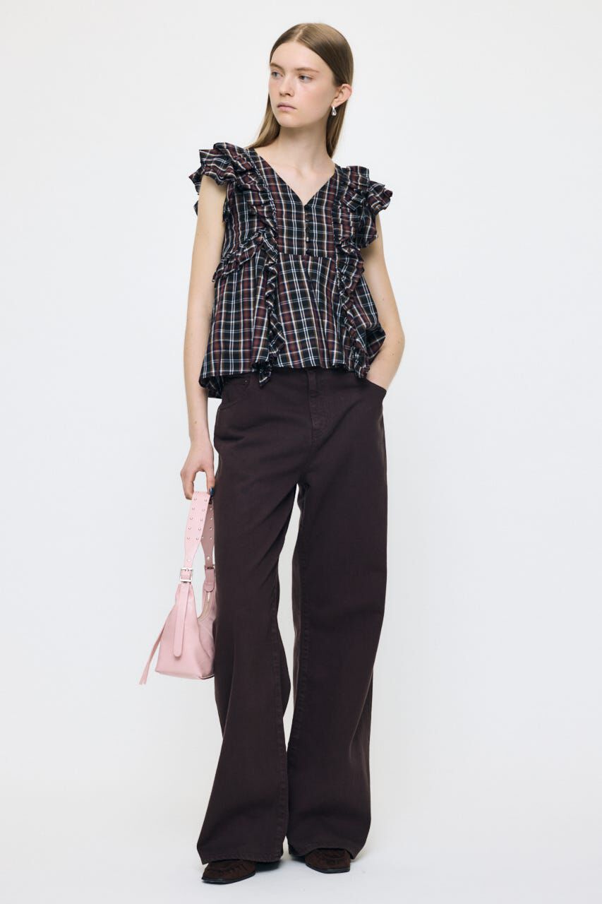 MOUSSY「LOW SLUNG LOOSE フレア」|デニム|