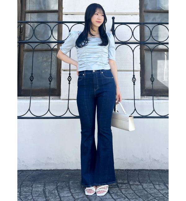 dazzlin「ギャザードロストリボントップス」|Tシャツ・カットソー|