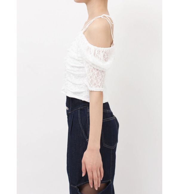 dazzlin「ギャザードロストリボントップス」|Tシャツ・カットソー|