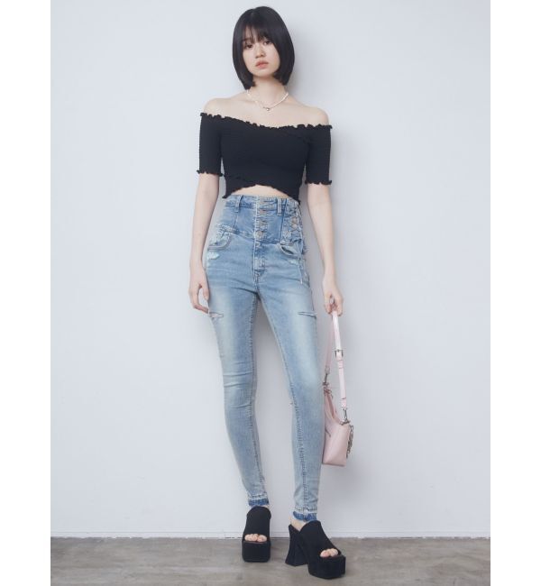 EMODA「フィットクロスバンドトップ」|Tシャツ・カットソー|
