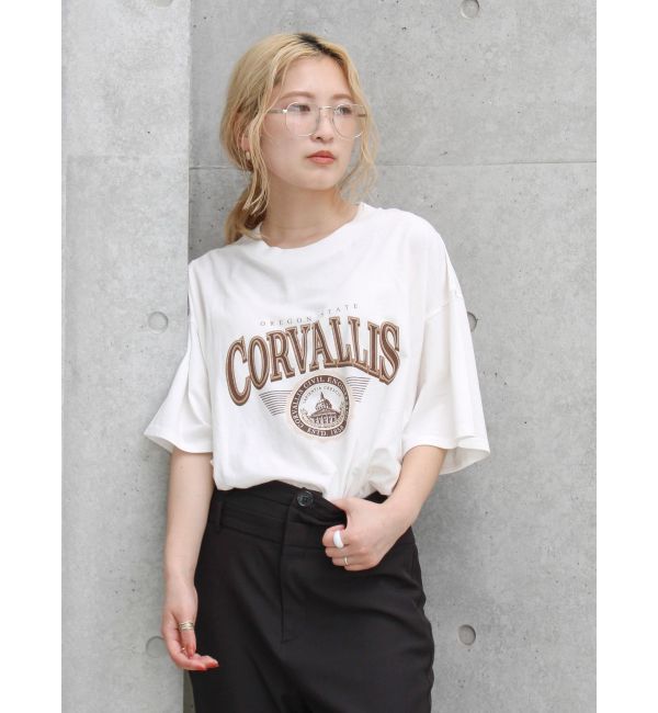 Ungrid「オーバーサイズロゴTee」|Tシャツ・カットソー|