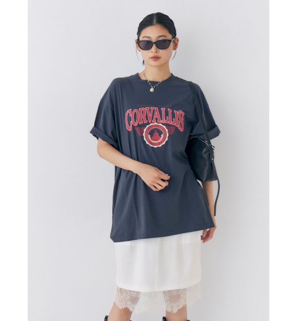 Ungrid「オーバーサイズロゴTee」|Tシャツ・カットソー|