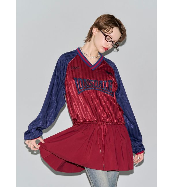 jouetie「【LONSDALE&times;jouetie】Vネックチュニックワンピース」|ワンピース|