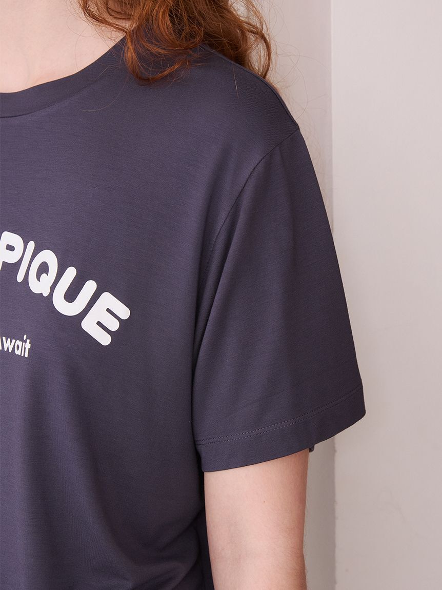 gelato pique「【接触冷感】カジュアルレーヨンロゴTシャツ&ショートパンツセット」|ルームウェア|