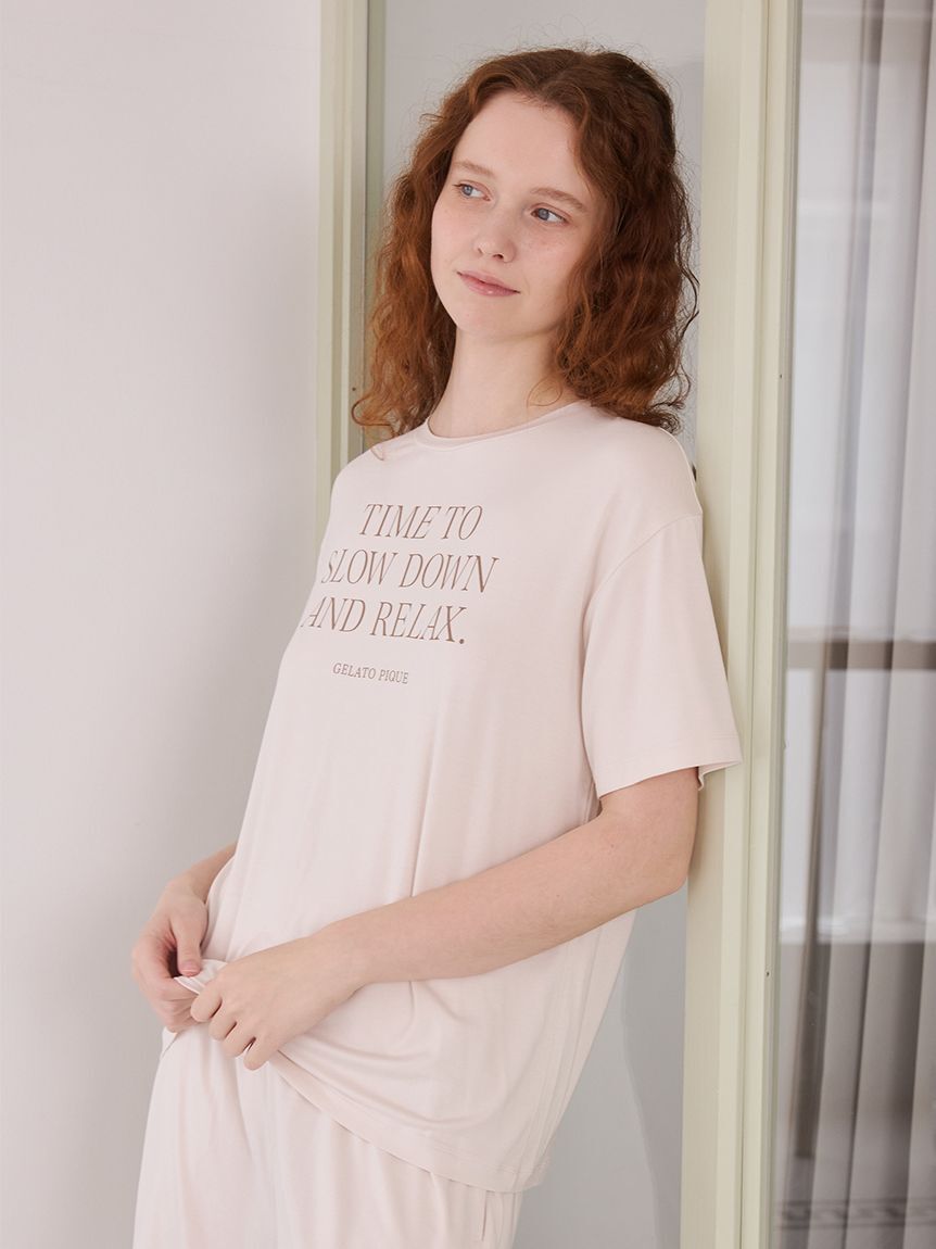 gelato pique「【接触冷感】レーヨンロゴTシャツ」|ルームウェア|
