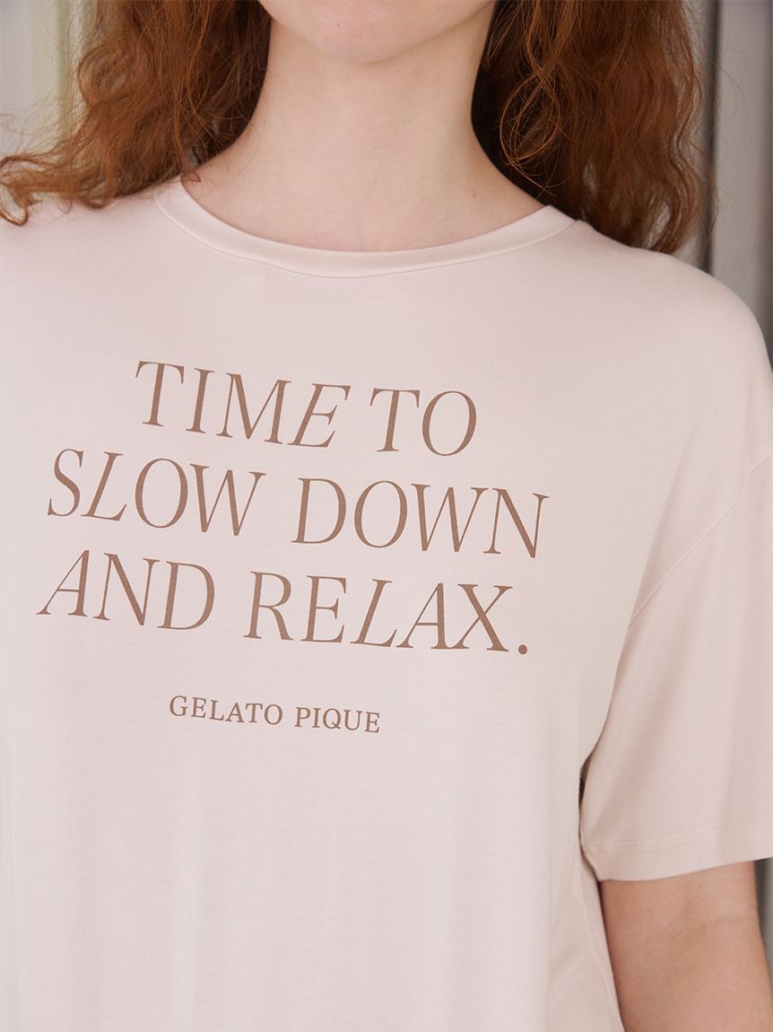 gelato pique「【接触冷感】レーヨンロゴTシャツ」|ルームウェア|