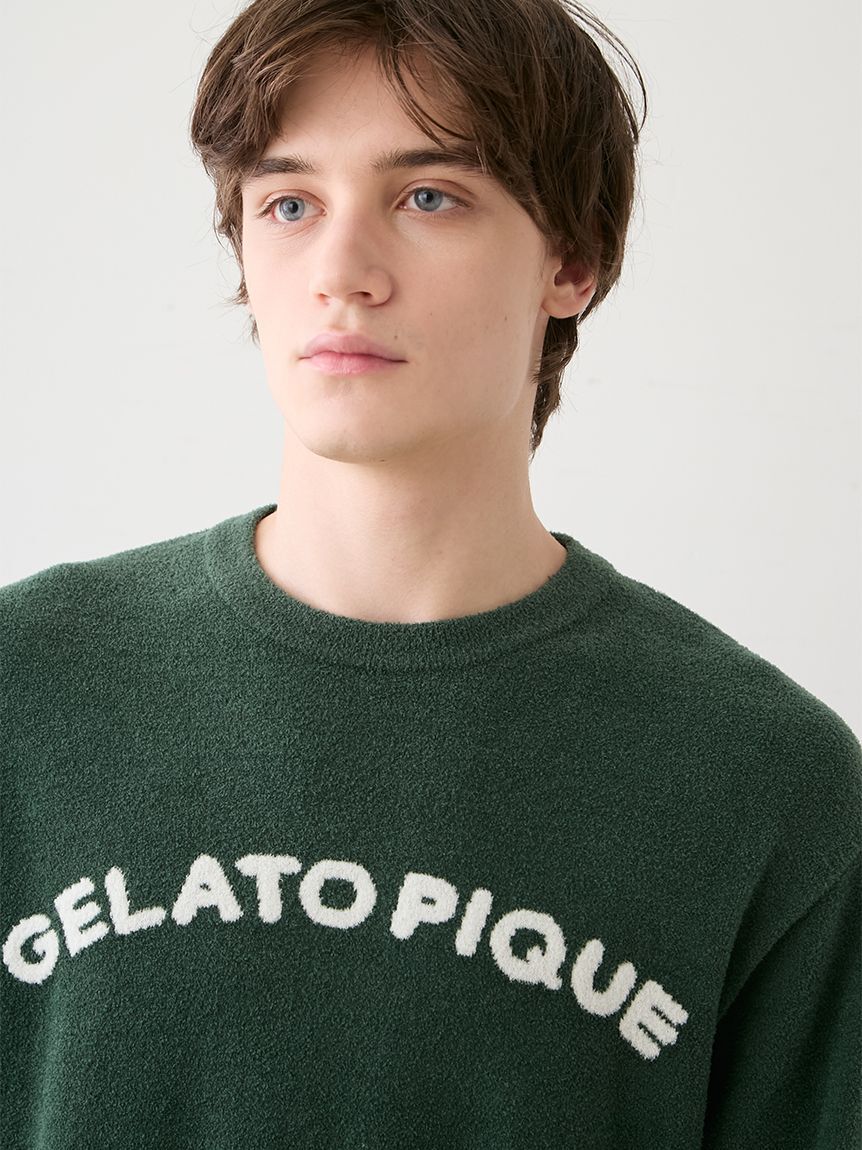 GELATO PIQUE HOMME「【HOMME】スムーズィーliteカジュアルロゴジャガードプルオーバー&ハーフパンツセット」|ルームウェア|