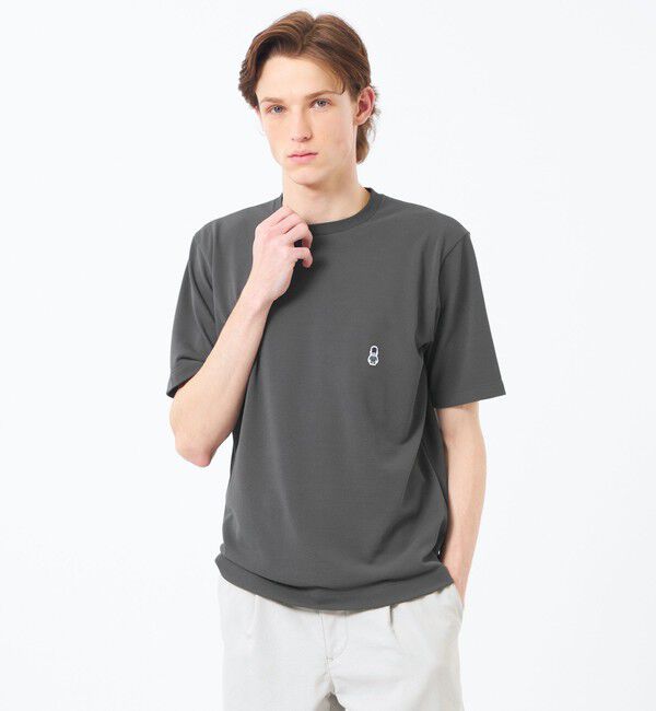 MACKINTOSH PHILOSOPHY「BUCKINGHAM BEAR クルーネックTシャツ ソフトメッシュカノコ」|Tシャツ・カットソー|チャコールグレー