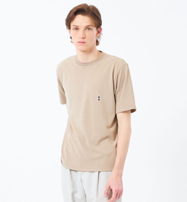 MACKINTOSH PHILOSOPHY「BUCKINGHAM BEAR クルーネックTシャツ ソフトメッシュカノコ」|Tシャツ・カットソー|ベージュ