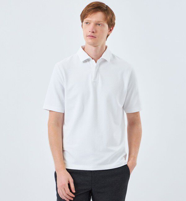 MACKINTOSH PHILOSOPHY「スキッパーポロ パイル調ソフトエアー」|Tシャツ・カットソー|ホワイト