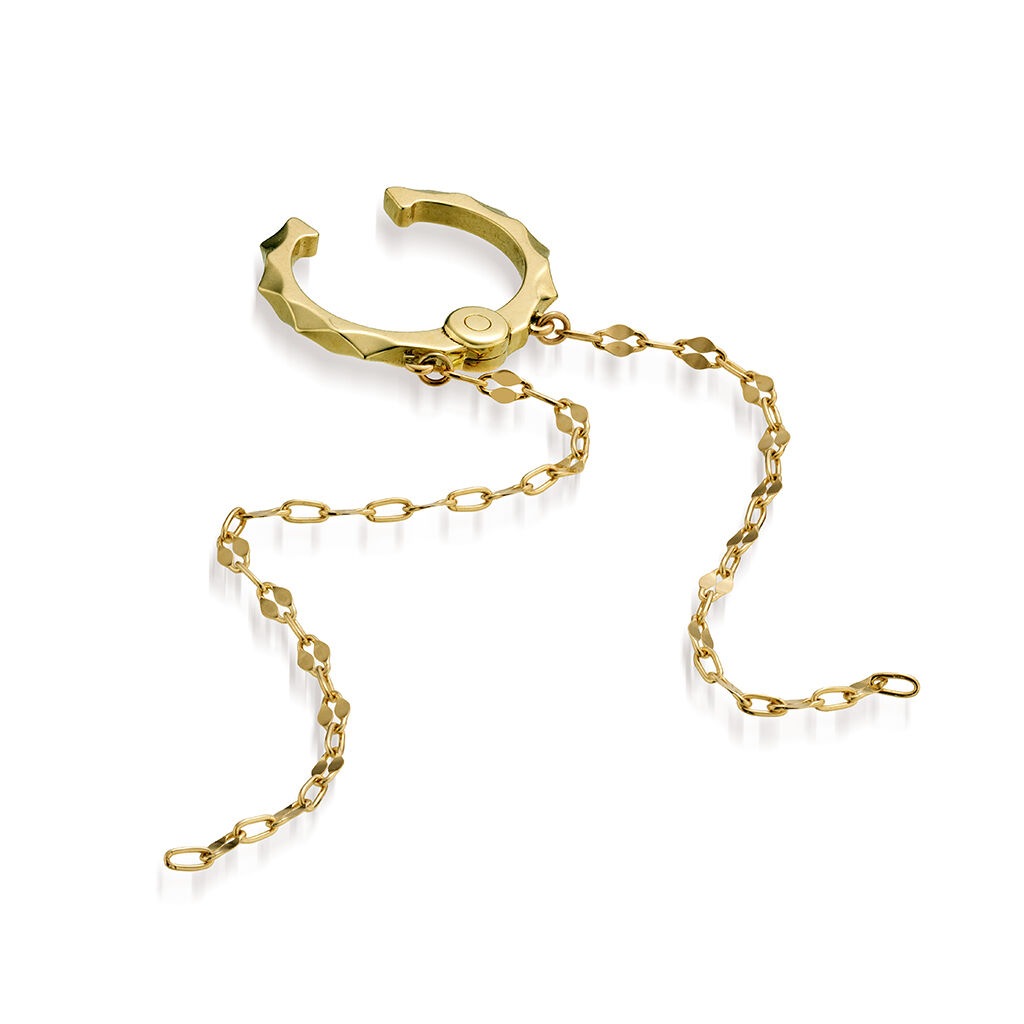 STAR JEWELRY「TEXTURE CHAIN CLIP EARRING」|イヤーカフ|
