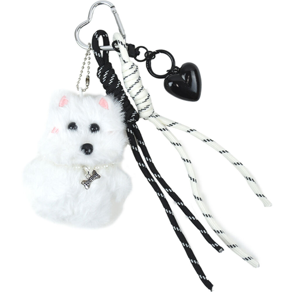 BACKYARD FAMILY「チャーム ファー クマ 通販 ファーチャーム キーホルダー ぬいキーホルダー ぬいぐるみチャーム」|その他|ホワイト1