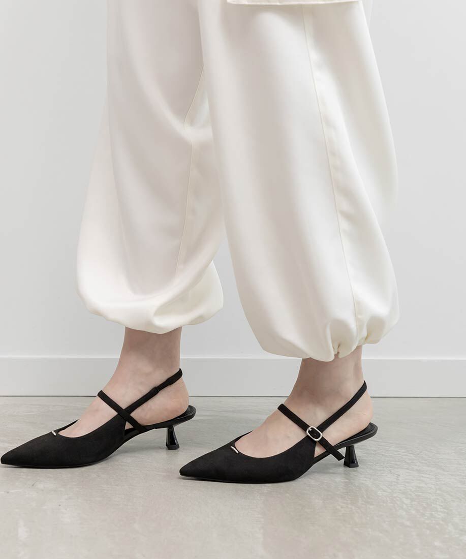  「ビジューパーツバックストラップパンプス」|パンプス|