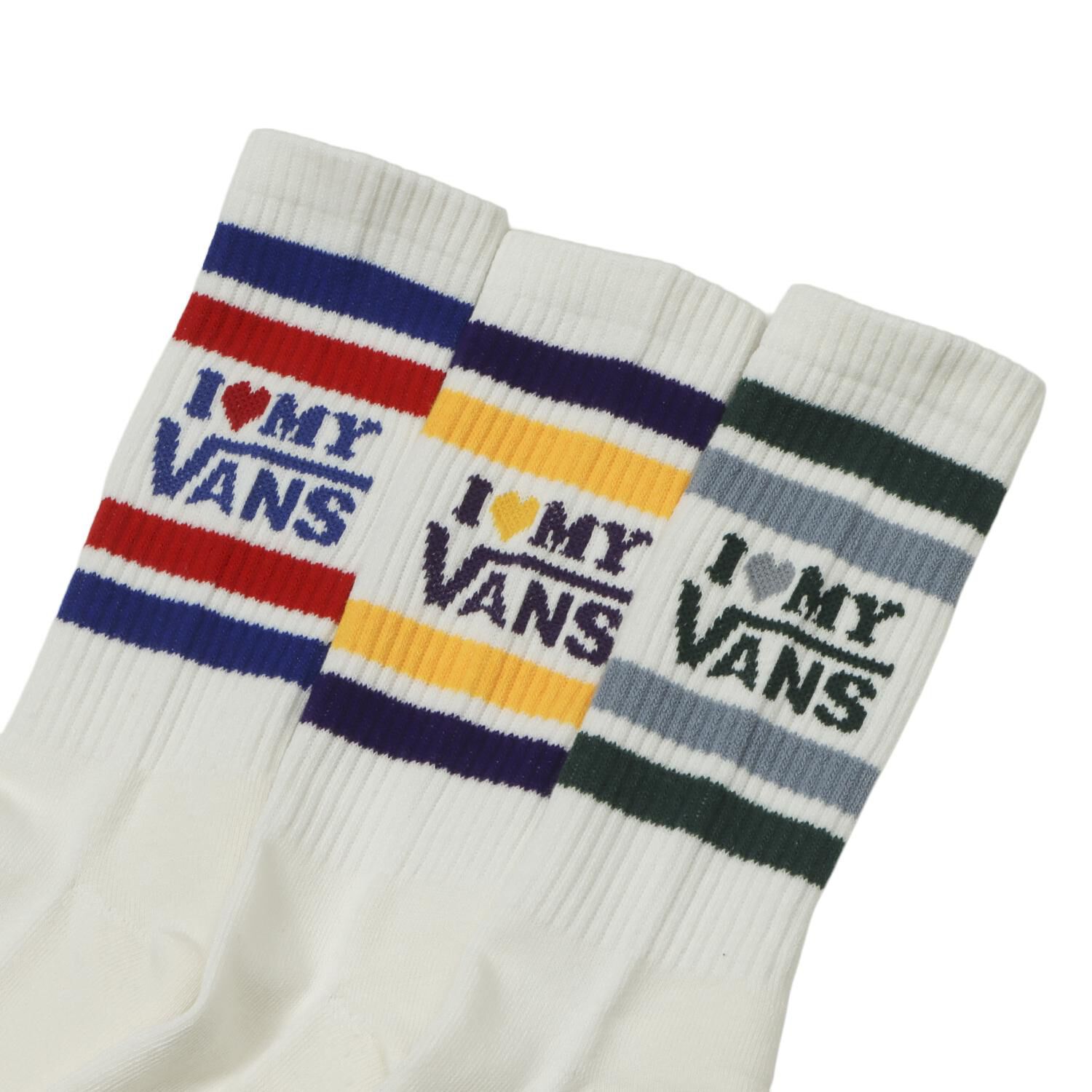 VANS「【VANSｱﾊﾟﾚﾙ(WJ)】I LOVE MY VANS 3p Crew SKS」|ソックス|
