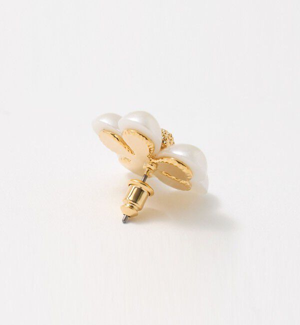 UNITED ARROWS「イミテーションパール フラワー ピアス」|ピアス|