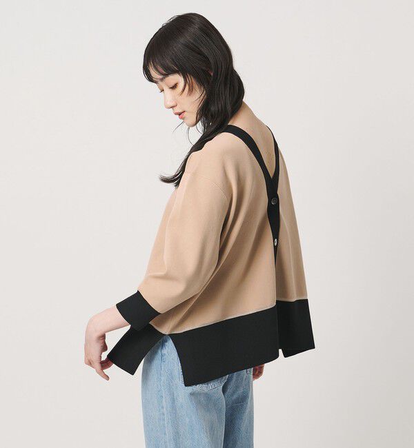 UNITED ARROWS「8分袖 ミニマル 2WAY カーディガン ‐ウォッシャブル‐」|カーディガン|