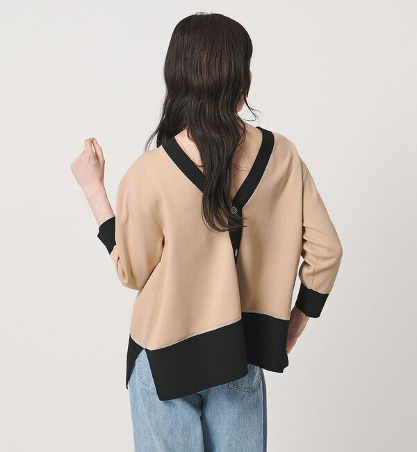 UNITED ARROWS「8分袖 ミニマル 2WAY カーディガン ‐ウォッシャブル‐」|カーディガン|