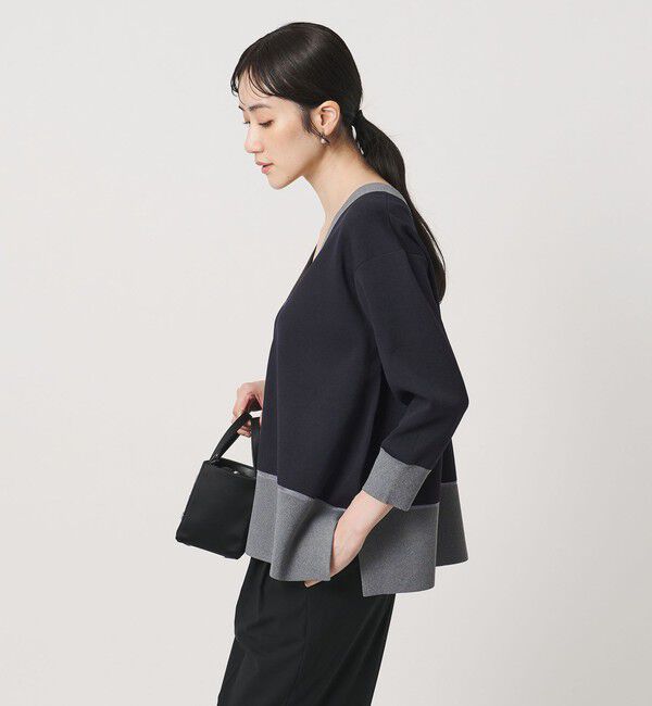 UNITED ARROWS「8分袖 ミニマル 2WAY カーディガン ‐ウォッシャブル‐」|カーディガン|