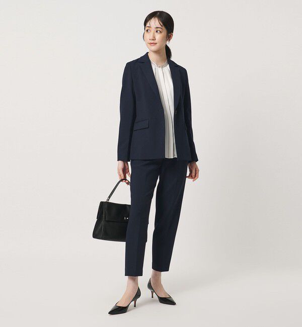 UNITED ARROWS「ダブルクロス スリムパンツ ‐ストレッチ ウォッシャブル‐」|スラックス|