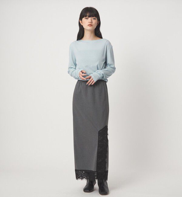 EMMEL REFINES「＜EMMEL REFINES＞EM テレコ ボートネック プルオーバー」|Tシャツ・カットソー|