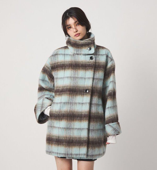 EMMEL REFINES「＜EMMEL REFINES＞EM シャギー チェック ミディアム コート」|その他|