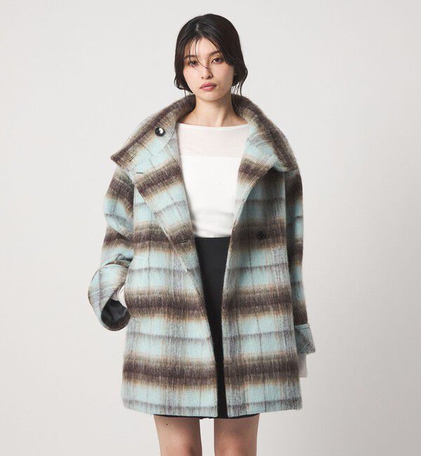 EMMEL REFINES「＜EMMEL REFINES＞EM シャギー チェック ミディアム コート」|その他|