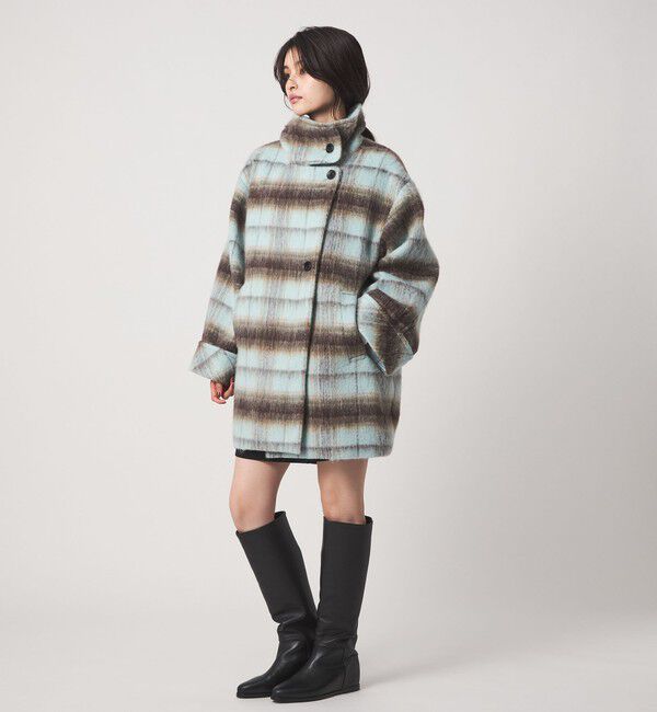 EMMEL REFINES「＜EMMEL REFINES＞EM シャギー チェック ミディアム コート」|その他|