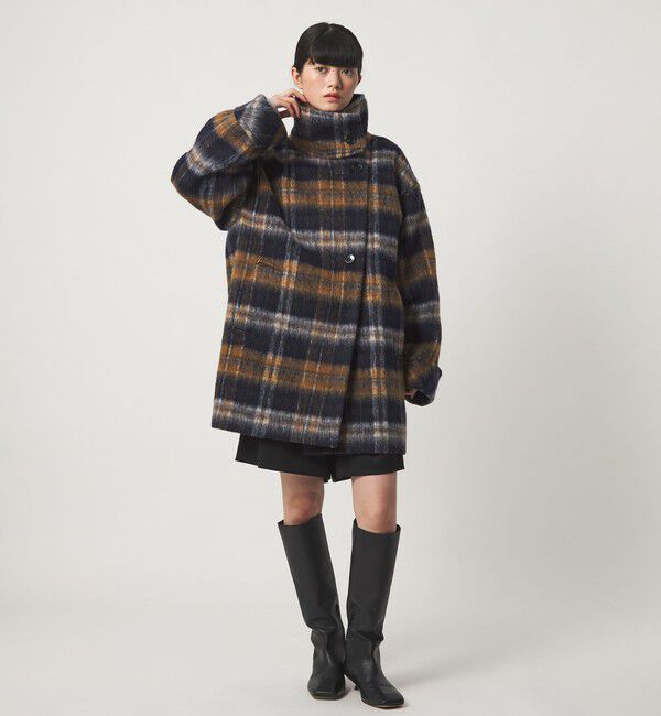 EMMEL REFINES「＜EMMEL REFINES＞EM シャギー チェック ミディアム コート」|その他|