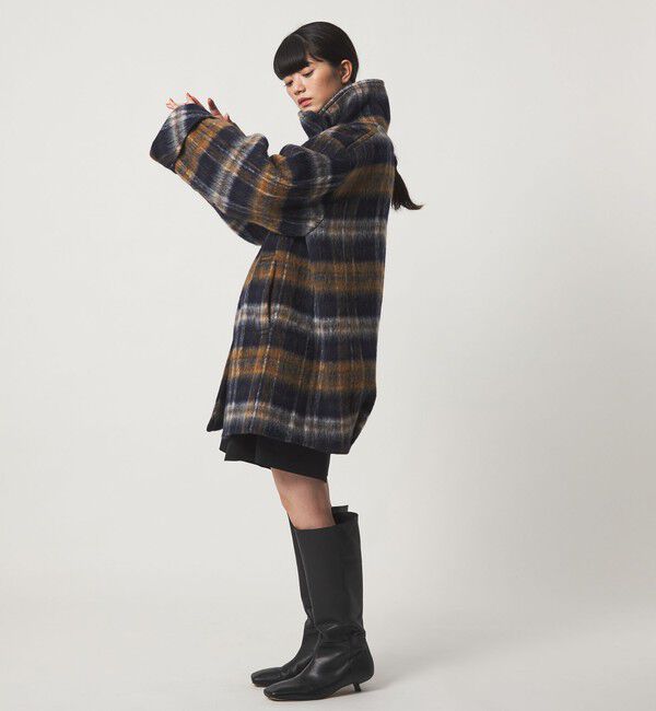 EMMEL REFINES「＜EMMEL REFINES＞EM シャギー チェック ミディアム コート」|その他|