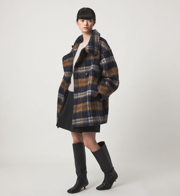 EMMEL REFINES「＜EMMEL REFINES＞EM シャギー チェック ミディアム コート」|その他|