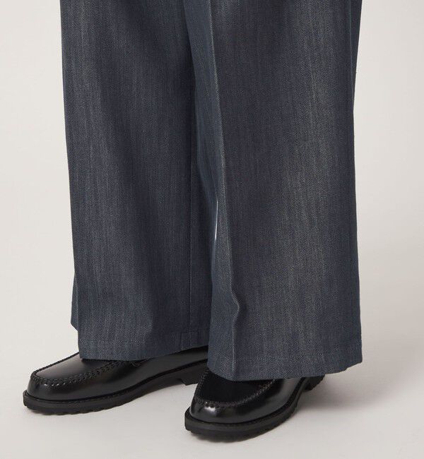 UNITED ARROWS green label relaxing「［size SHORT/TALLあり］ニーハイワイド パンツ デニム ストレッチ」|デニム|