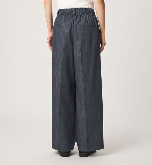 UNITED ARROWS green label relaxing「［size SHORT/TALLあり］ニーハイワイド パンツ デニム ストレッチ」|デニム|