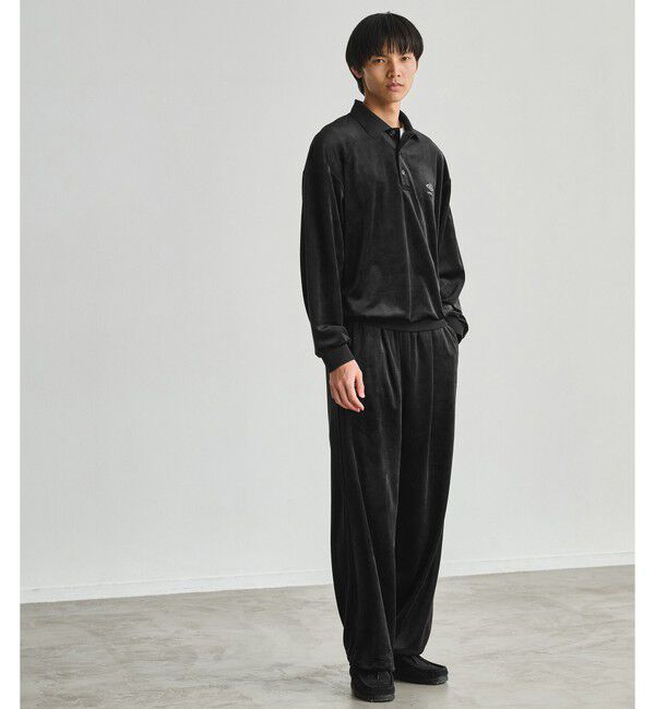 UNITED ARROWS green label relaxing「【別注】＜UMBRO＞ベロア 長袖 ポロシャツ」|ポロシャツ|