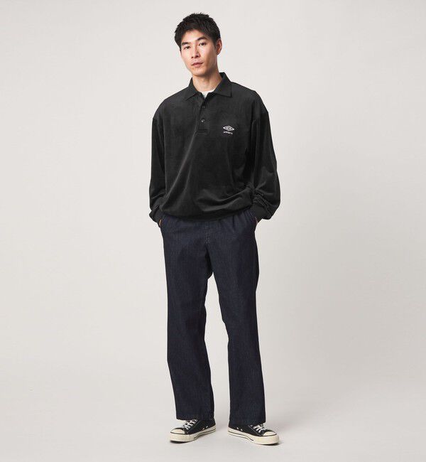 UNITED ARROWS green label relaxing「【別注】＜UMBRO＞ベロア 長袖 ポロシャツ」|ポロシャツ|
