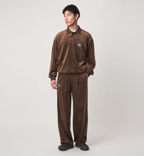 UNITED ARROWS green label relaxing「【別注】＜UMBRO＞ベロア 長袖 ポロシャツ」|ポロシャツ|