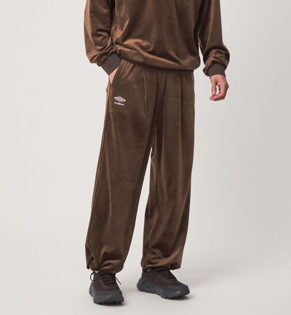 UNITED ARROWS green label relaxing「【別注】＜UMBRO＞ベロア イージー ワイドパンツ」|その他|DK.BROWN