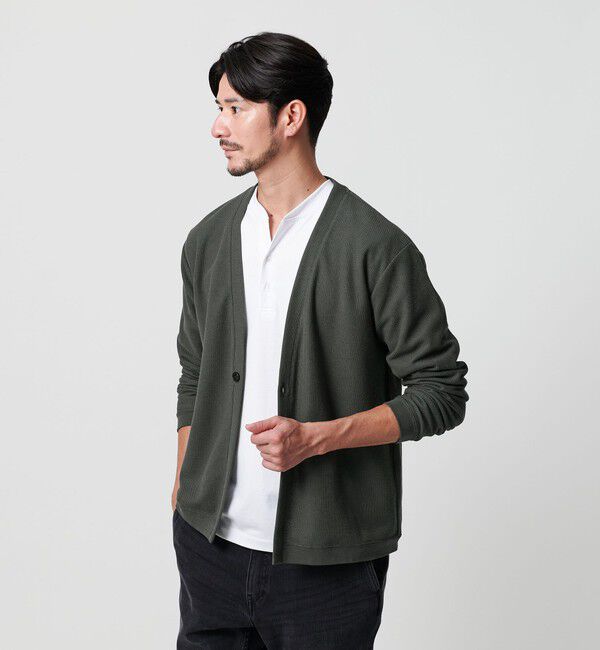 BEAUTY&YOUTH UNITED ARROWS「【WEB限定 WARDROBE SMART】エアリー カノコ  カーディガン 【抗菌・防臭】」|カーディガン|