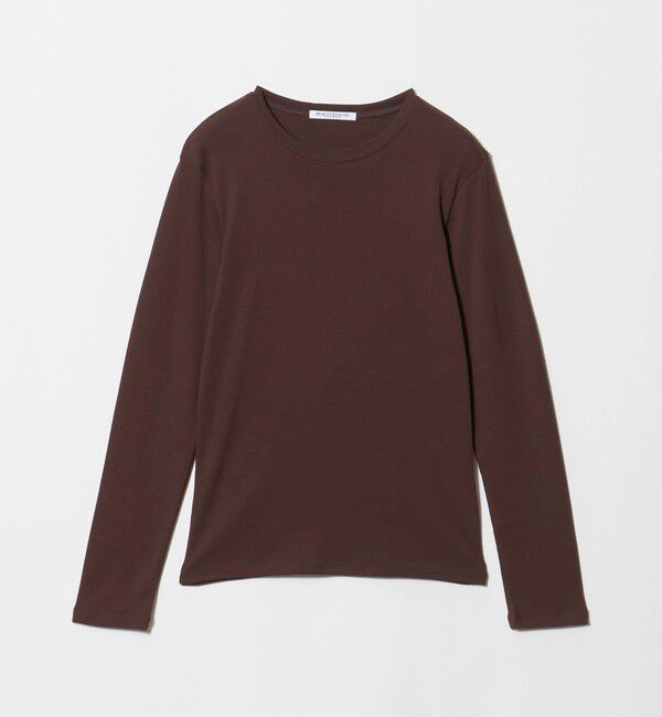 BEAUTY&YOUTH UNITED ARROWS「オーガニックコットンフライス ロングスリーブTシャツ」|Tシャツ・カットソー|DK.BROWN