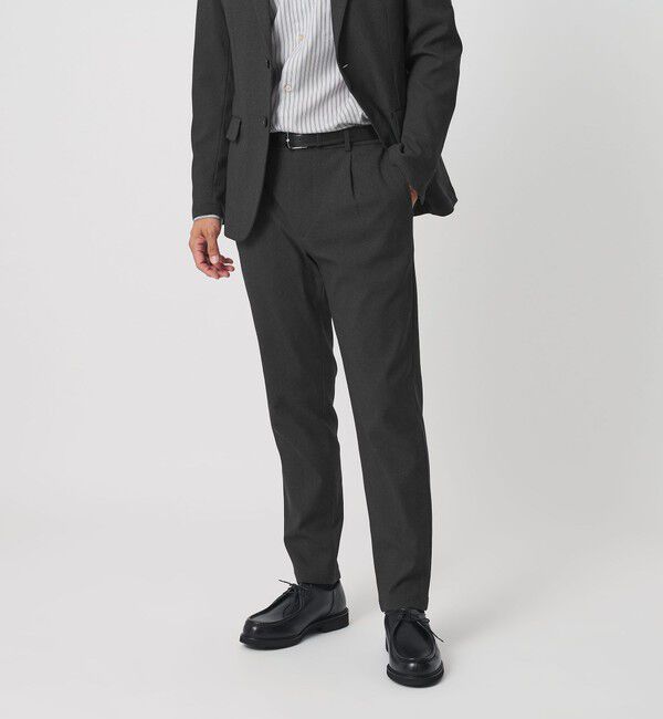 BEAUTY&YOUTH UNITED ARROWS「リサイクル ポリエステル 1プリーツ テーパード パンツ NO.3 セットアップ対応 ヨコストレッチ ウォッシャ」|チノ|