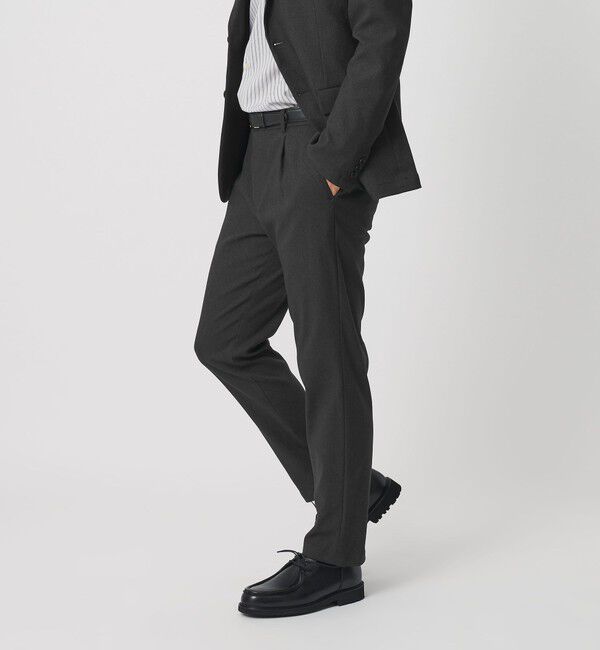 BEAUTY&YOUTH UNITED ARROWS「リサイクル ポリエステル 1プリーツ テーパード パンツ NO.3 セットアップ対応 ヨコストレッチ ウォッシャ」|チノ|