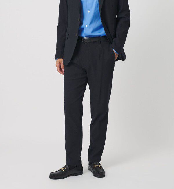 BEAUTY&YOUTH UNITED ARROWS「リサイクル ポリエステル 1プリーツ テーパード パンツ NO.3 セットアップ対応 ヨコストレッチ ウォッシャ」|チノ|