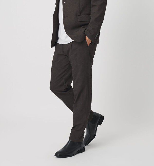 BEAUTY&YOUTH UNITED ARROWS「リサイクル ポリエステル 1プリーツ テーパード パンツ NO.3 セットアップ対応 ヨコストレッチ ウォッシャ」|チノ|