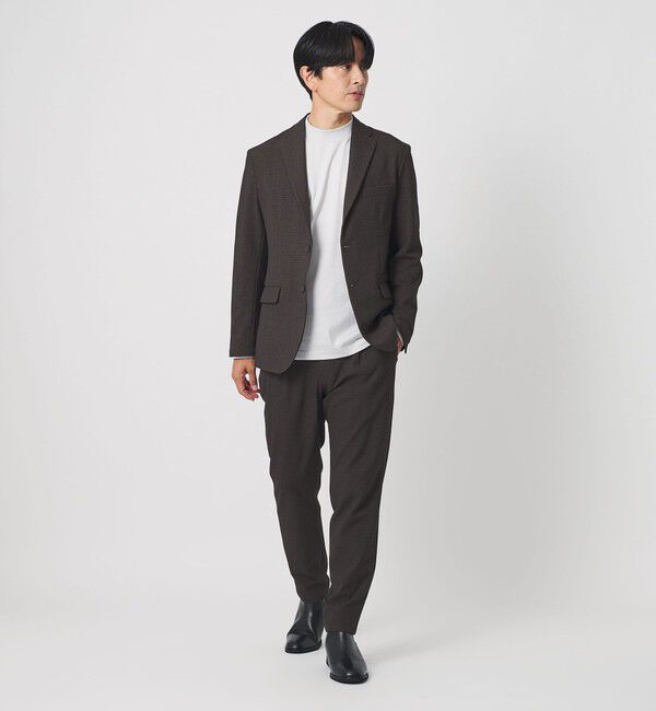 BEAUTY&YOUTH UNITED ARROWS「リサイクル ポリエステル 1プリーツ テーパード パンツ NO.3 セットアップ対応 ヨコストレッチ ウォッシャ」|チノ|