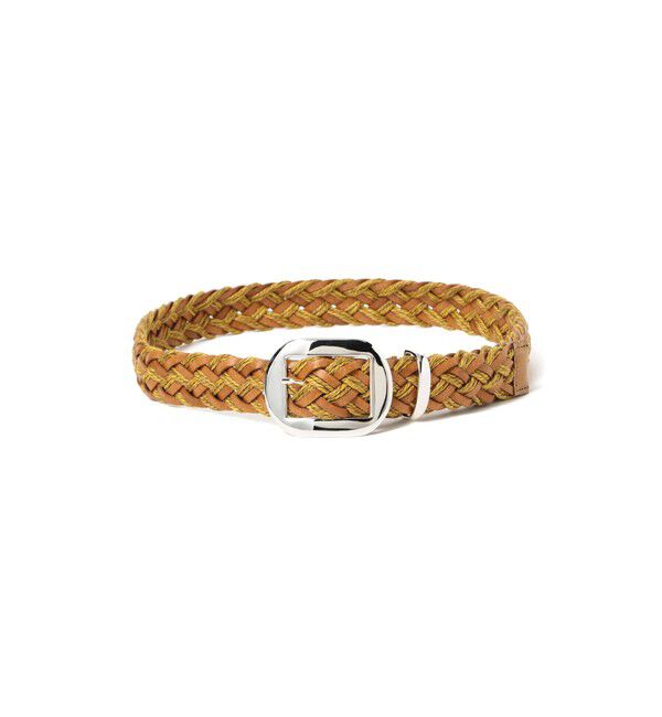 BEAMS SELECTION for WOMEN「	A VACATION / メッシュ ベルト シルバー」|ベルト|BROWN&times;YELLOW
